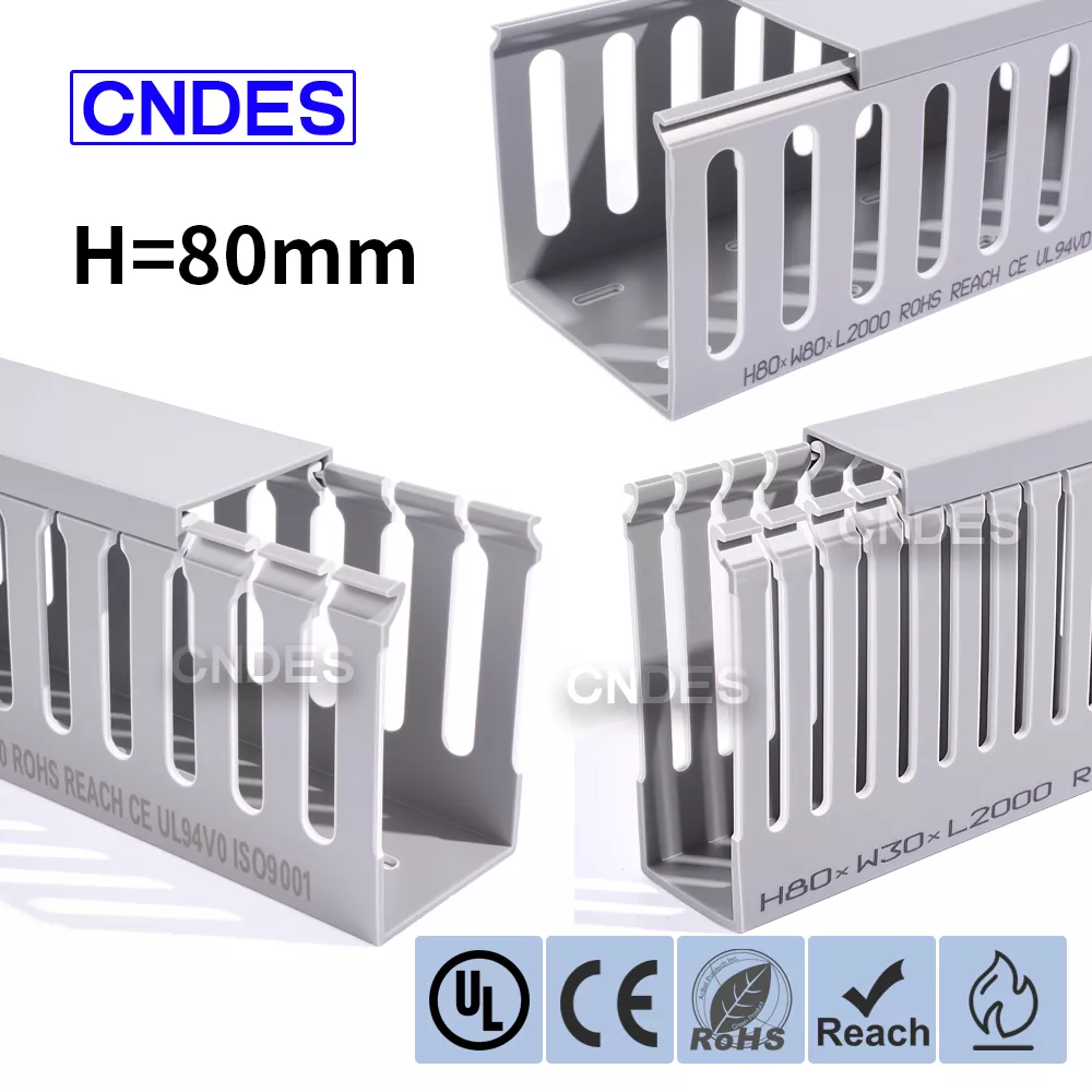 ท่อสายเคเบิลอัตโนมัติ PVC Slotted ความสูง 80