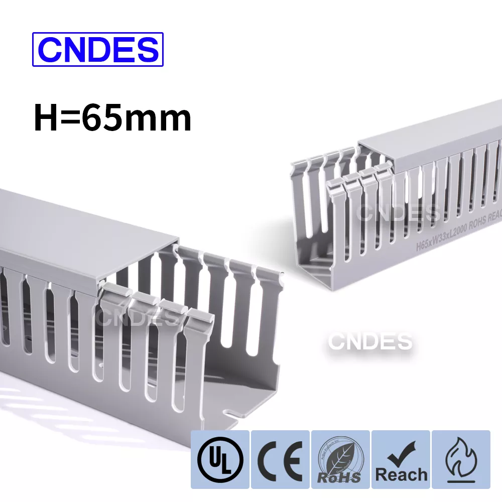 ท่อสายไฟอุตสาหกรรม PVC เจาะรู ความสูง 65 มม