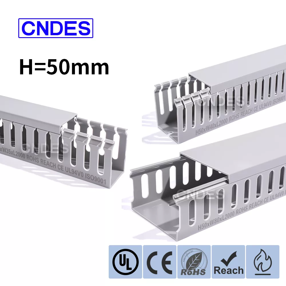 ท่อสายไฟพีวีซีแผง Slotted ความสูง 50 มม
